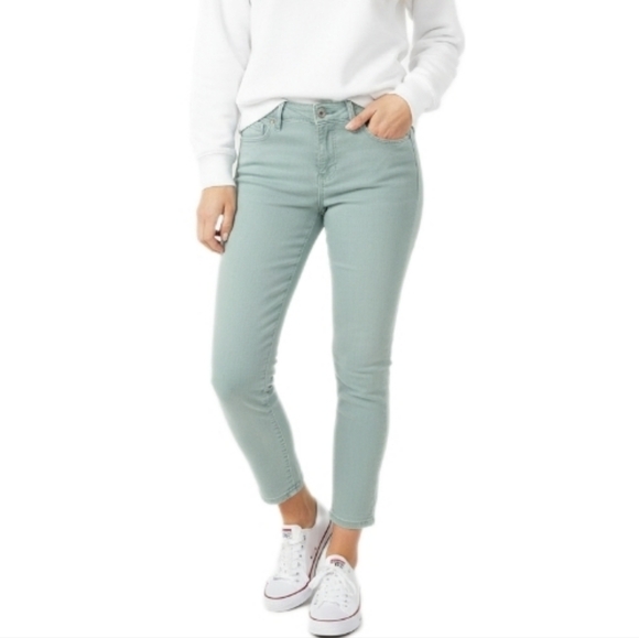 LOFT Pants - LOFT Seafoam Green Skinny Crop Jeggings